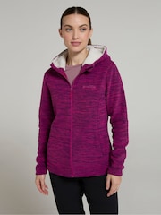 Mountain Warehouse Purple Womens Snowdonia Fleece Hoodie - Image 1 of 4
