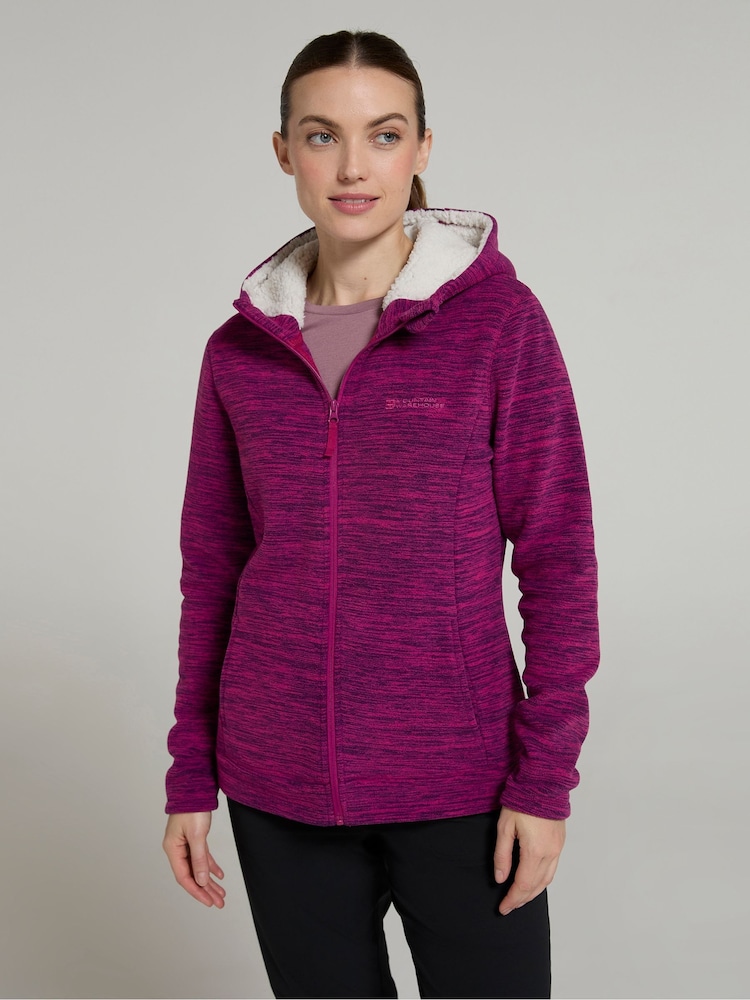 Mountain Warehouse Purple Womens Snowdonia Fleece Hoodie - Image 1 of 4