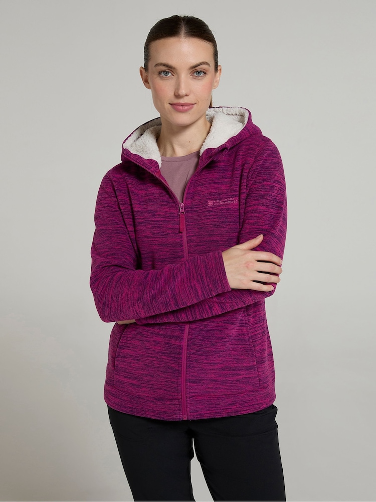 Mountain Warehouse Purple Womens Snowdonia Fleece Hoodie - Image 2 of 4
