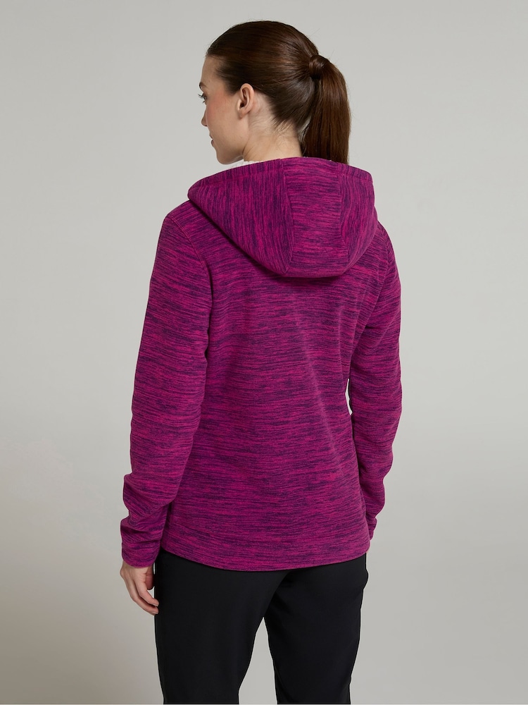 Mountain Warehouse Purple Womens Snowdonia Fleece Hoodie - Image 3 of 4