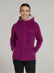 Mountain Warehouse Purple Womens Snowdonia Fleece Hoodie - Image 4 of 4
