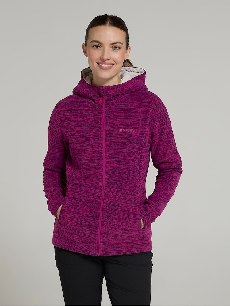 Mountain Warehouse Purple Womens Snowdonia Fleece Hoodie - Image 4 of 4