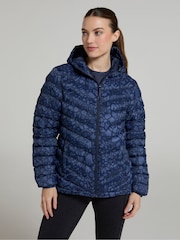 Mountain Warehouse Blue Womens Seasons Printed Water Resistant Padded Jacket - Image 2 of 9