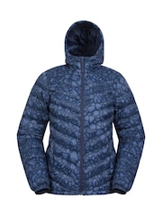 Mountain Warehouse Blue Womens Seasons Printed Water Resistant Padded Jacket - Image 5 of 9