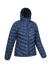 Mountain Warehouse Blue Womens Seasons Printed Water Resistant Padded Jacket - Image 6 of 9