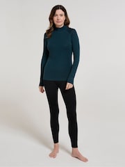 Mountain Warehouse Blue Womens Merino Zip Neck Thermal Top - Image 2 of 4