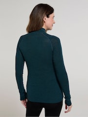Mountain Warehouse Blue Womens Merino Zip Neck Thermal Top - Image 3 of 4