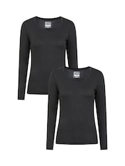 Mountain Warehouse Black Womens Keep The Heat Isotherm Tops 2 Pack - Image 1 of 5