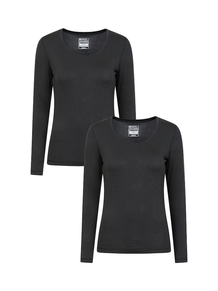 Mountain Warehouse Black Womens Keep The Heat Isotherm Tops 2 Pack - Image 1 of 5