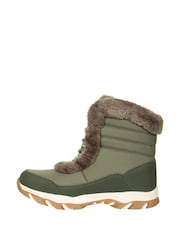 Verde - Botas de nieve térmicas cortas para mujer de Ohio Mountain Warehouse - Imagen 2 de 7