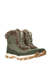 Verde - Botas de nieve térmicas cortas para mujer de Ohio Mountain Warehouse - Imagen 3 de 7