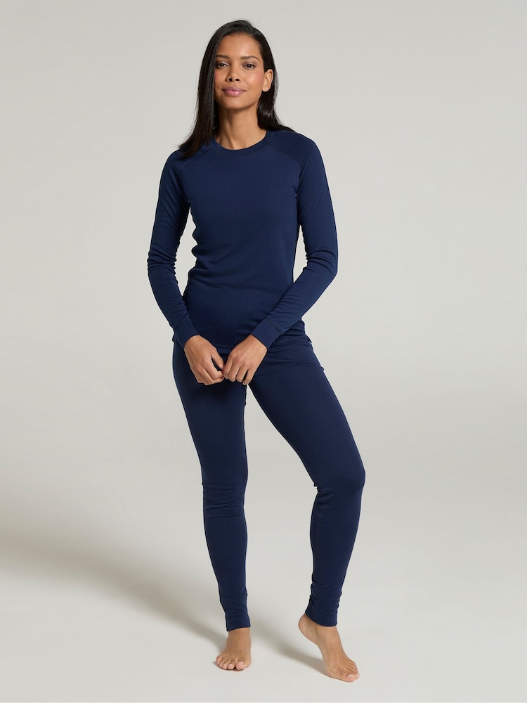 Mountain Warehouse Blue Womens Talus Thermal Top & Joggers Set - Image 1 of 4