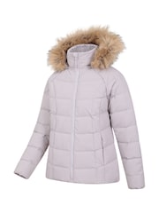 Mountain Warehouse Cream Womens Isla Short Extreme Down Jacket - Image 4 of 5