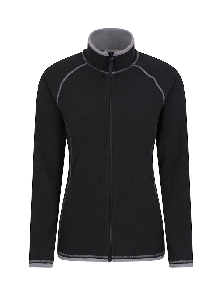 Schwarz - Mountain Warehouse Damen Montana Fleecejacke mit durchgehendem Reißverschluss - Bild 1 von 5