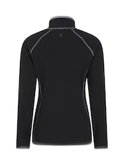 Schwarz - Mountain Warehouse Damen Montana Fleecejacke mit durchgehendem Reißverschluss - Bild 3 von 5