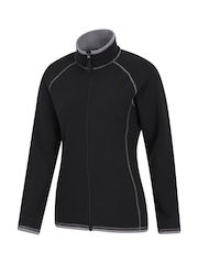 Schwarz - Mountain Warehouse Damen Montana Fleecejacke mit durchgehendem Reißverschluss - Bild 4 von 5
