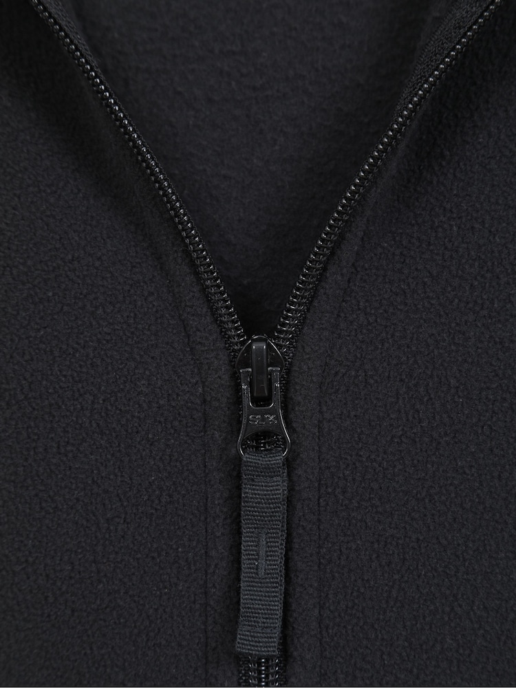 Schwarz - Mountain Warehouse Damen Montana Fleecejacke mit durchgehendem Reißverschluss - Bild 5 von 5
