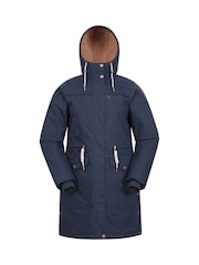 Mountain Warehouse Blue Womens Acorn Borg Lined Padded Waterproof Parka - Image 1 of 6