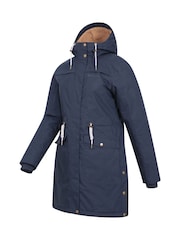 Mountain Warehouse Blue Womens Acorn Borg Lined Padded Waterproof Parka - Image 4 of 6