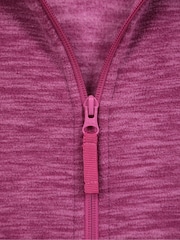 وردي - Mountain Warehouse Womens Lleyn Melange Full Zip Fleece Hoodie - صورة 5 من 5