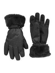 Mountain Warehouse Black Womens Parallax Waterproof Ski Gloves - Image 1 of 5