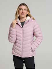 Chaqueta acolchada impermeable con forro de pelo sintético para mujer Seasons de Mountain Warehouse - Imagen 4 de 10
