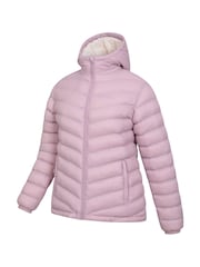 Chaqueta acolchada impermeable con forro de pelo sintético para mujer Seasons de Mountain Warehouse - Imagen 8 de 10