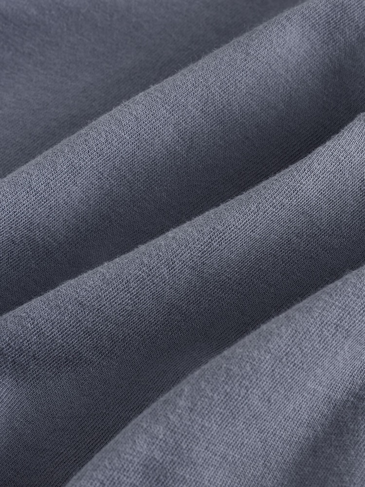 Grey Slate Slim Fit Essential Crew Neck Cotton T-Shirt - Image 6 of 7