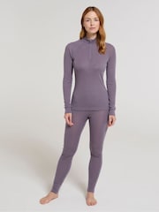 Mountain Warehouse Purple Womens Merino Zip Neck Thermal Top - Image 2 of 9