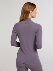 Mountain Warehouse Purple Womens Merino Zip Neck Thermal Top - Image 4 of 9