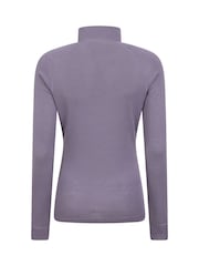 Mountain Warehouse Purple Womens Merino Zip Neck Thermal Top - Image 8 of 9