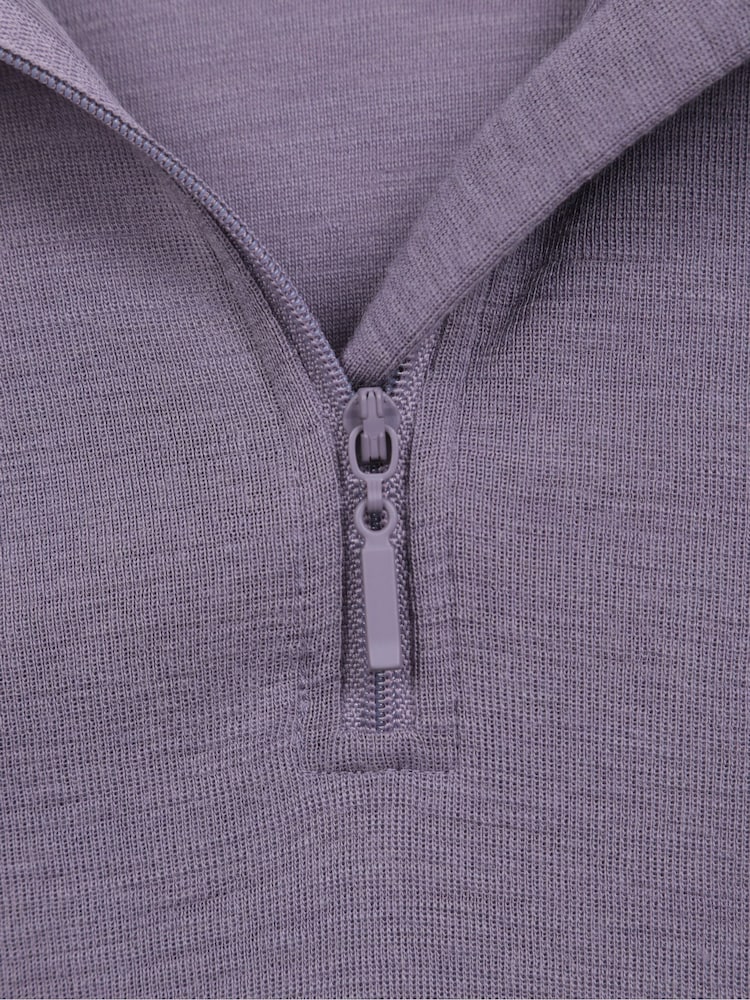 Mountain Warehouse Purple Womens Merino Zip Neck Thermal Top - Image 9 of 9