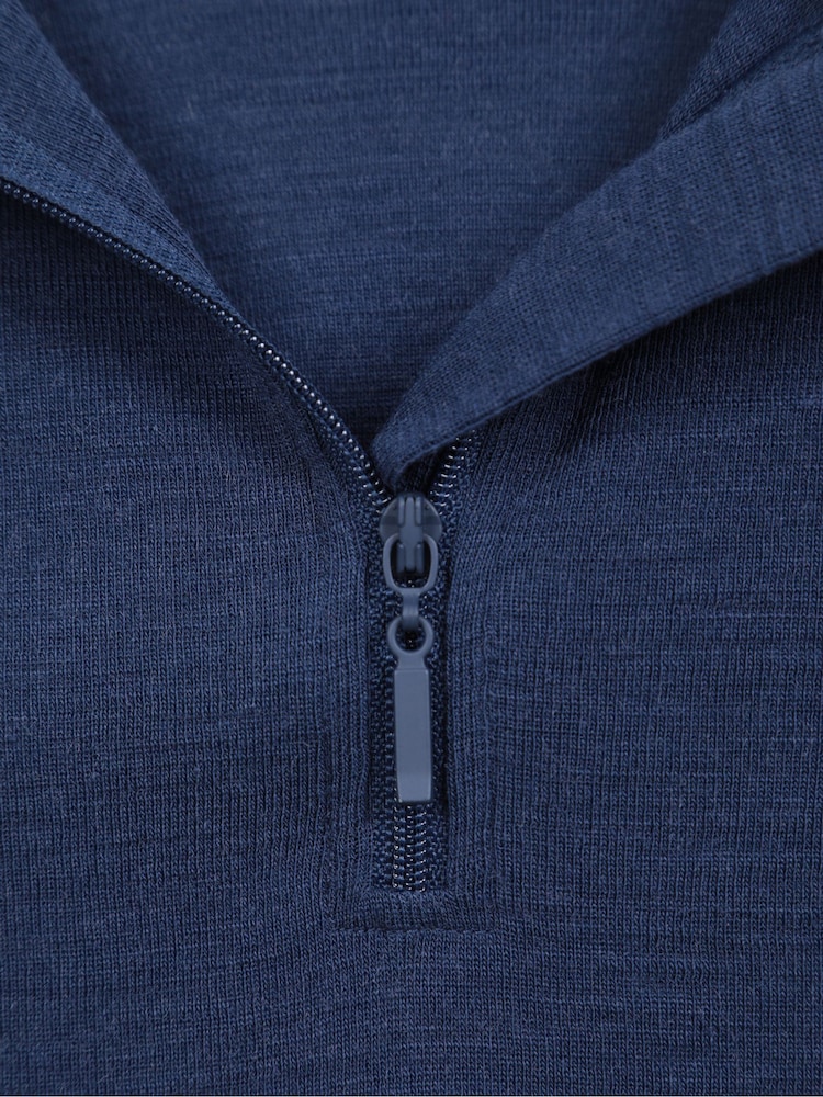 Mountain Warehouse Light Blue Womens Merino Zip Neck Thermal Top - Image 5 of 5 Mountain Warehouse Light Blue Womens Merino Zip Neck Thermal Top - Image 5 of 5