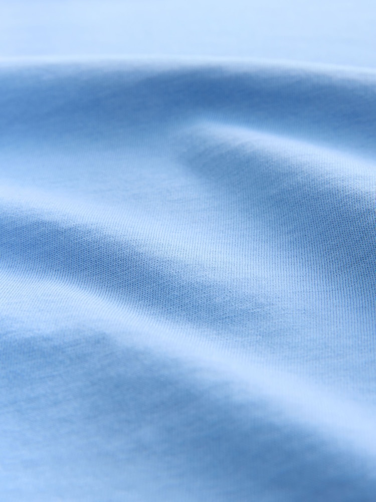 Lichtblauw - Slim Fit - Essentieel katoenen T-shirt met ronde hals - Image 6 of 6