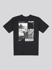 Wrangler Black Boys Photographic 100% Cotton T-Shirt - Image 7 of 8