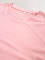 Pink Light Slim Fit Essential Crew Neck Cotton T-Shirt - Image 2 of 3