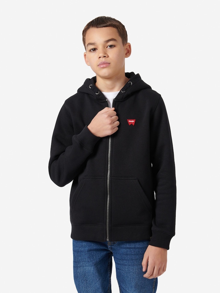Wrangler Black Boys Festival Zip Hoodie - Image 1 of 8