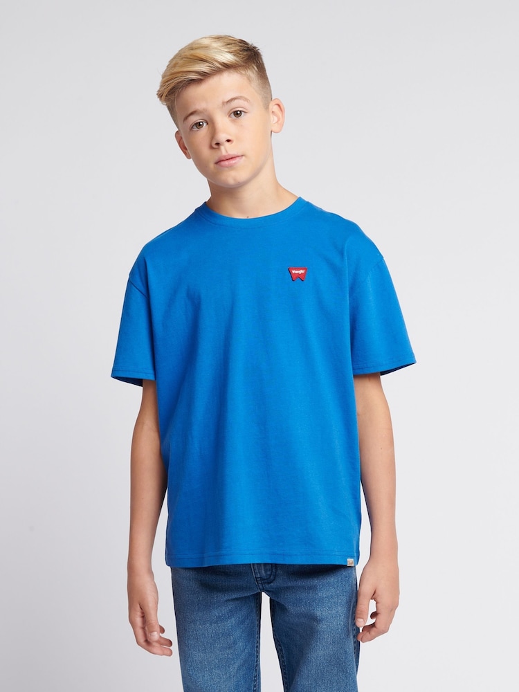 Wrangler Blue Boys Festival 100% Cotton T-Shirt - Image 1 of 9