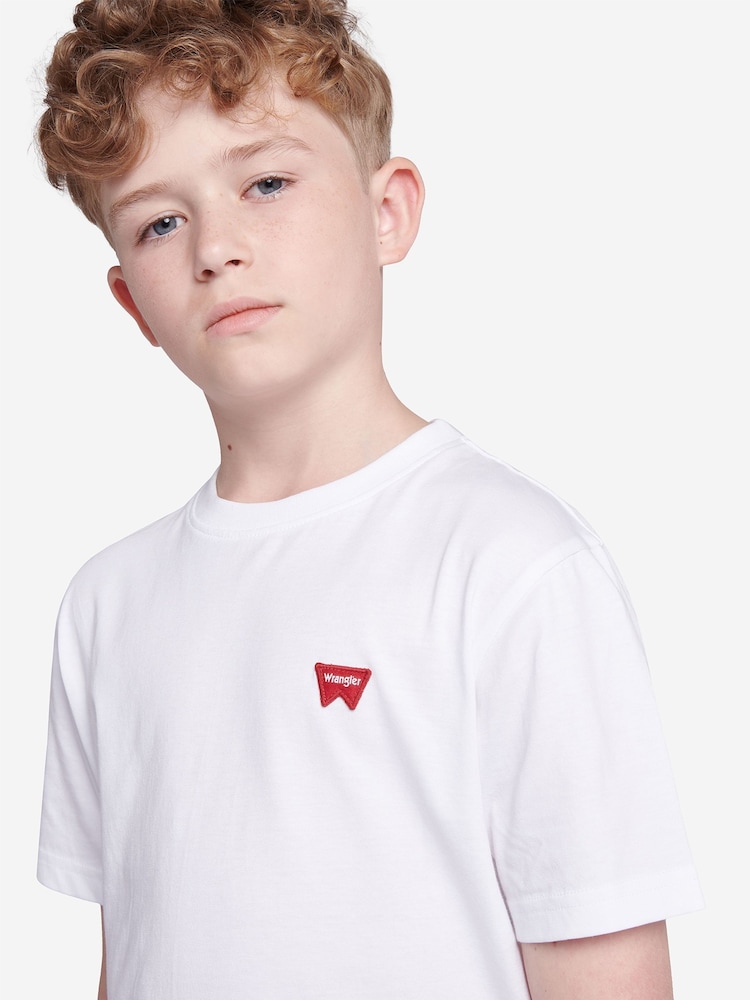 Wrangler White Boys Festival 100% Cotton T-Shirt - Image 4 of 5