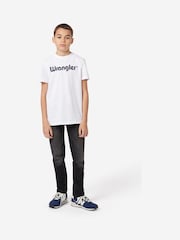 Wrangler White Boys Tubular 100% Cotton T-Shirt - Image 3 of 6