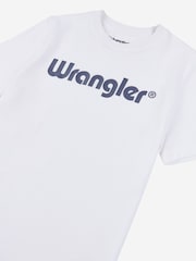 Wrangler White Boys Tubular 100% Cotton T-Shirt - Image 6 of 6