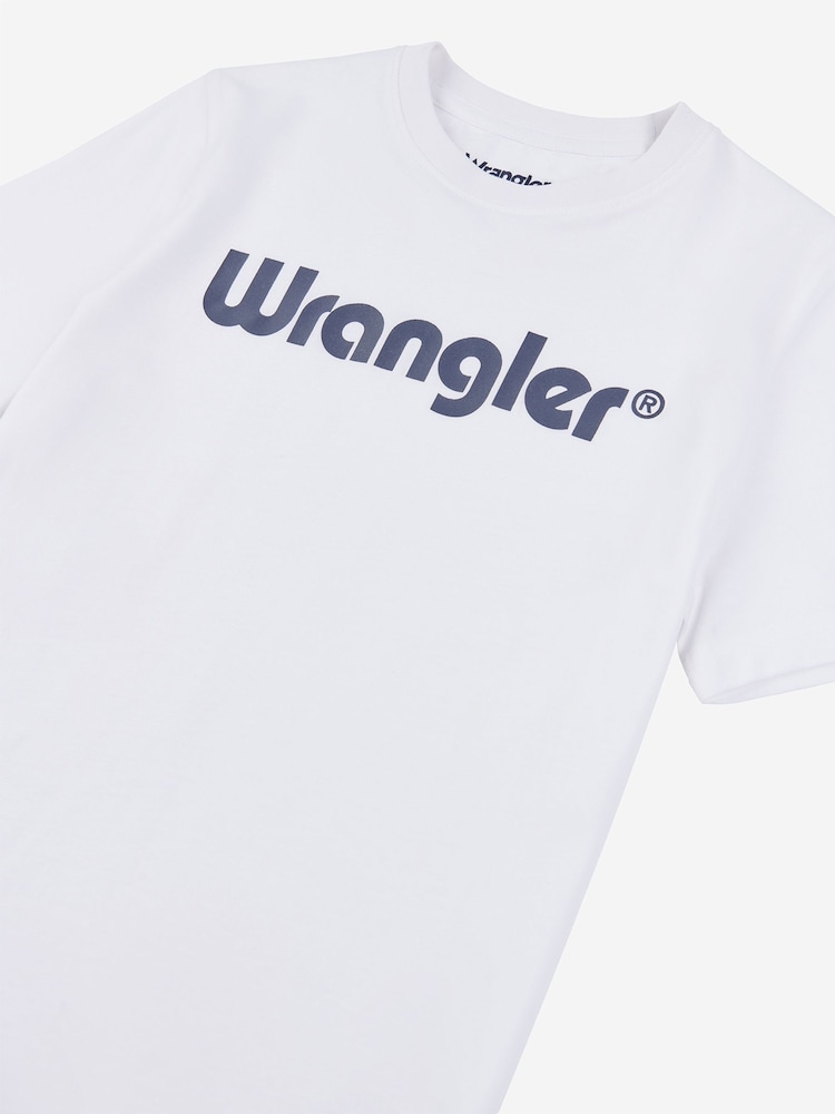 Wrangler White Boys Tubular 100% Cotton T-Shirt - Image 6 of 6