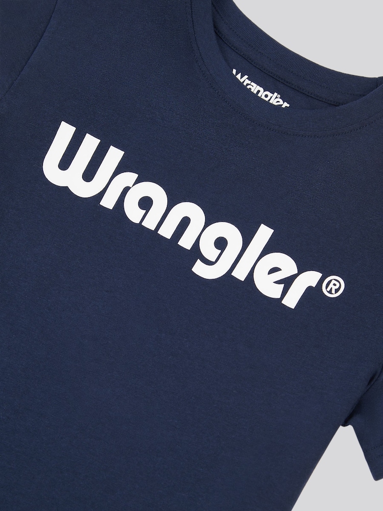 Wrangler Blue Boys Tubular 100% Cotton T-Shirt - Image 3 of 3