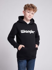 Wrangler Black Boys Tubular Hoodie - Image 1 of 4