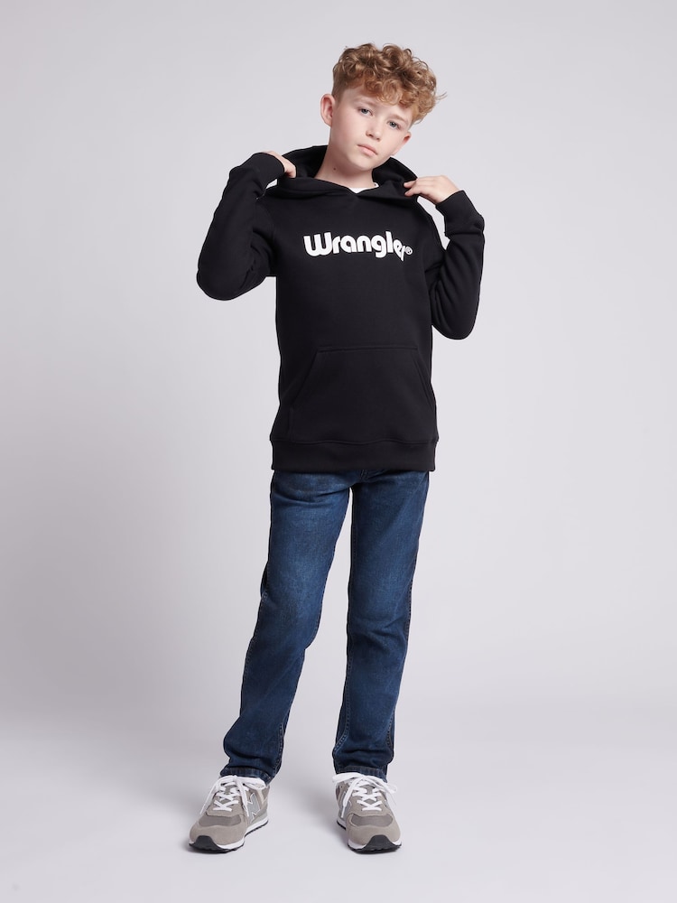 Wrangler Black Boys Tubular Hoodie - Image 2 of 4