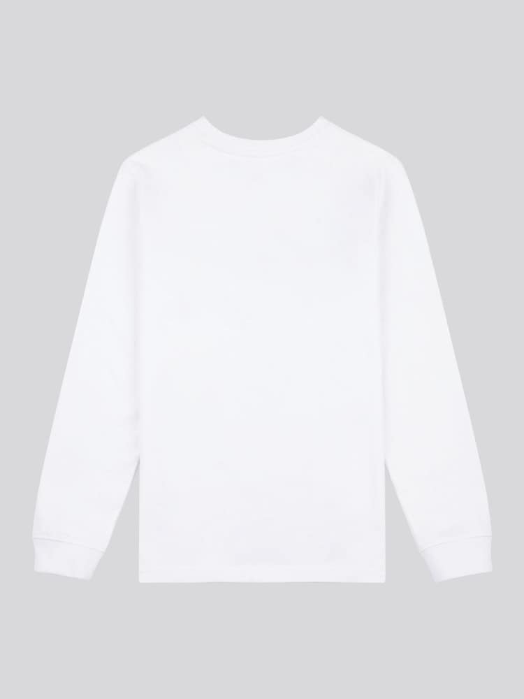 Wrangler White Boys Long Sleeve Tubular 100% Cotton T-Shirt - Image 2 of 3