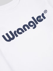 Wrangler White Boys Long Sleeve Tubular 100% Cotton T-Shirt - Image 3 of 3