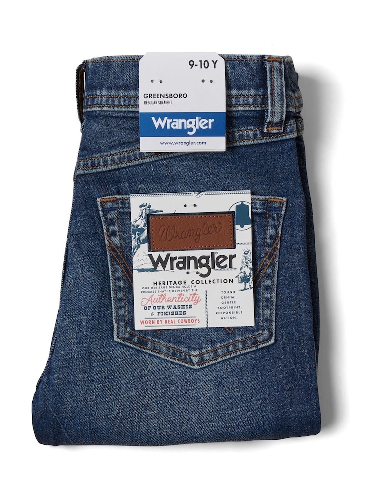 Wrangler Blue Chrome Straight Fit Boys Jeans - Image 6 of 7