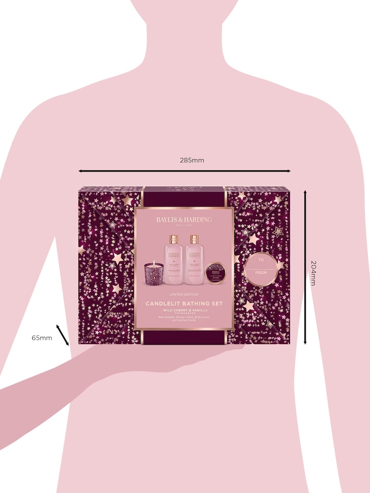 Baylis & Harding Wild Cherry & Vanilla Candlelit Bathing Gift Set - Image 5 of 5 Baylis & Harding Wild Cherry & Vanilla Candlelit Bathing Gift Set - Image 5 of 5