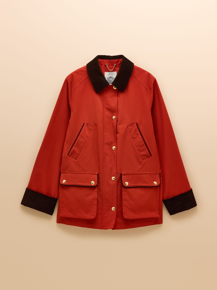 Joules Katherine Burnt Orange Waterproof Heritage Coat - Image 12 of 12